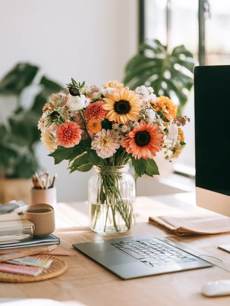Biophilic Desk Design: How a Simple Bouquet Can Improve Focus and Reduce Stress